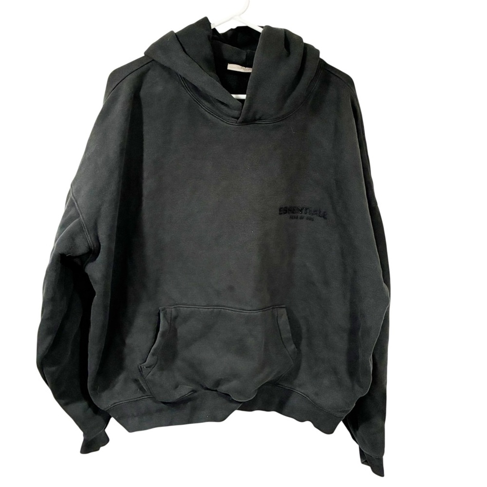 Fear‎ Of God Essentials Men's Pullover Hoodie Size XL Black Hooded Sweatshirt